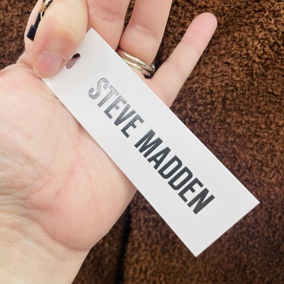 Steve Madden Womens Size XL Pull On Wide-Leg Chenille Sleep Pants in Brown $64 - Picture 8 of 11